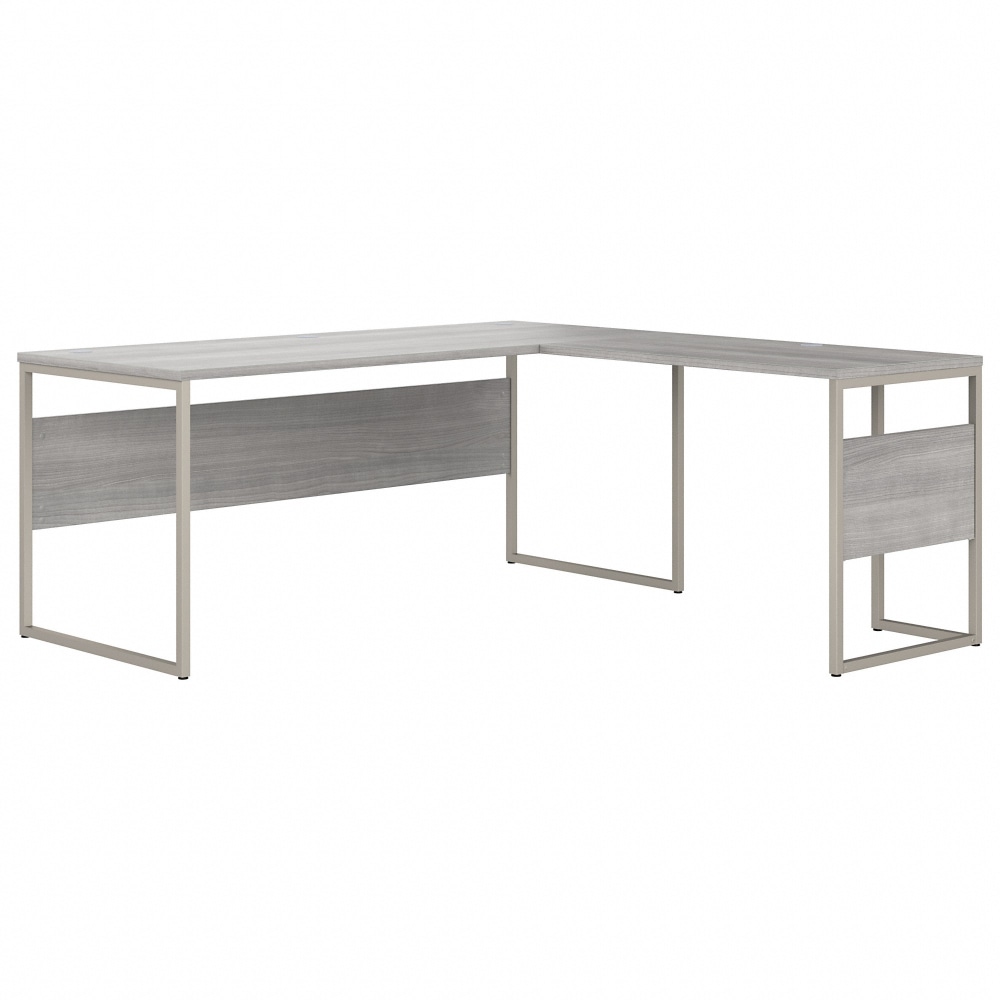 Bush Business Furniture Hybrid 72inW L-Shaped Corner Desk Table With Metal Legs, Platinum Gray, Standard Delivery MPN:HYB026PG