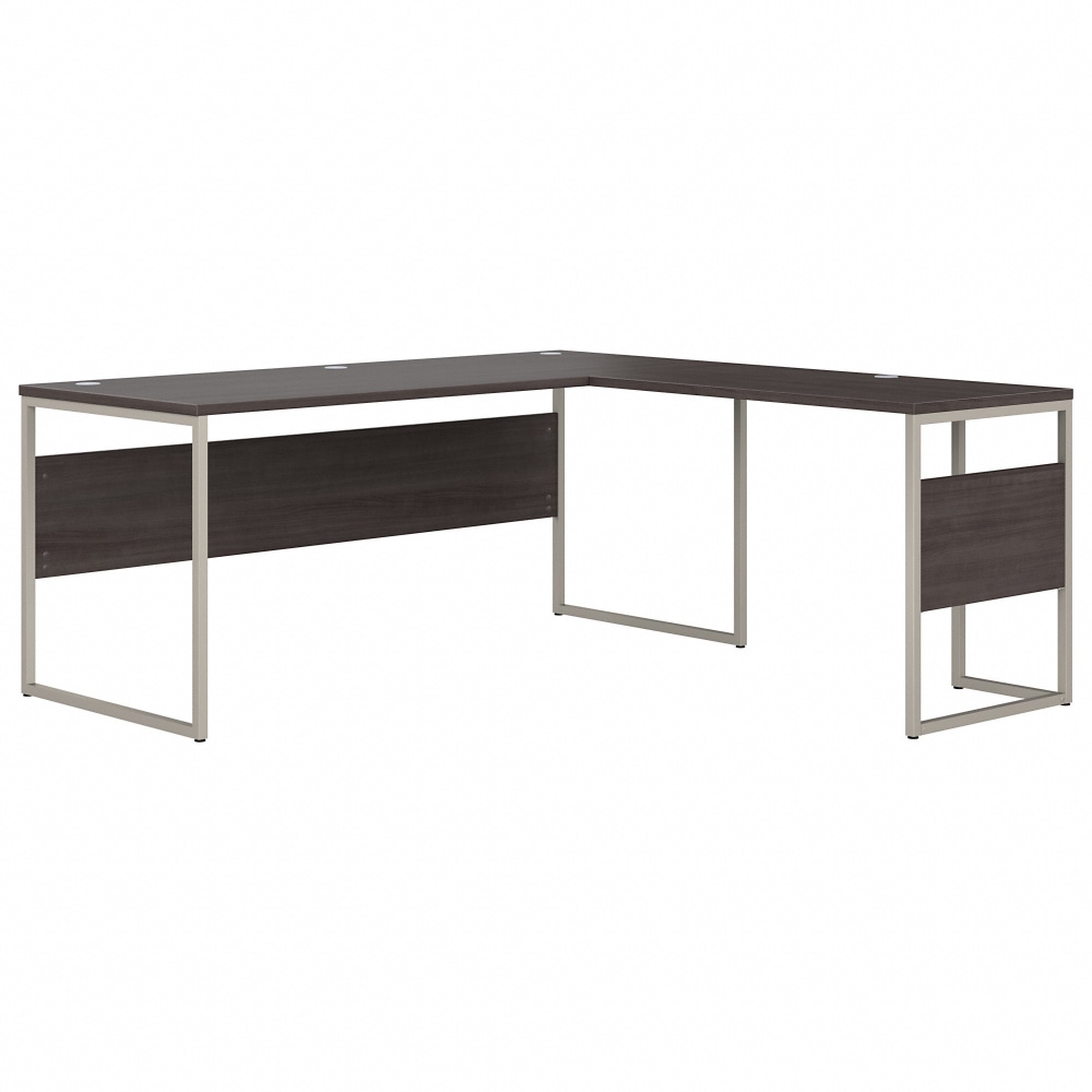 Bush Business Furniture Hybrid 72inW L-Shaped Corner Desk Table With Metal Legs, Storm Gray, Standard Delivery MPN:HYB026SG