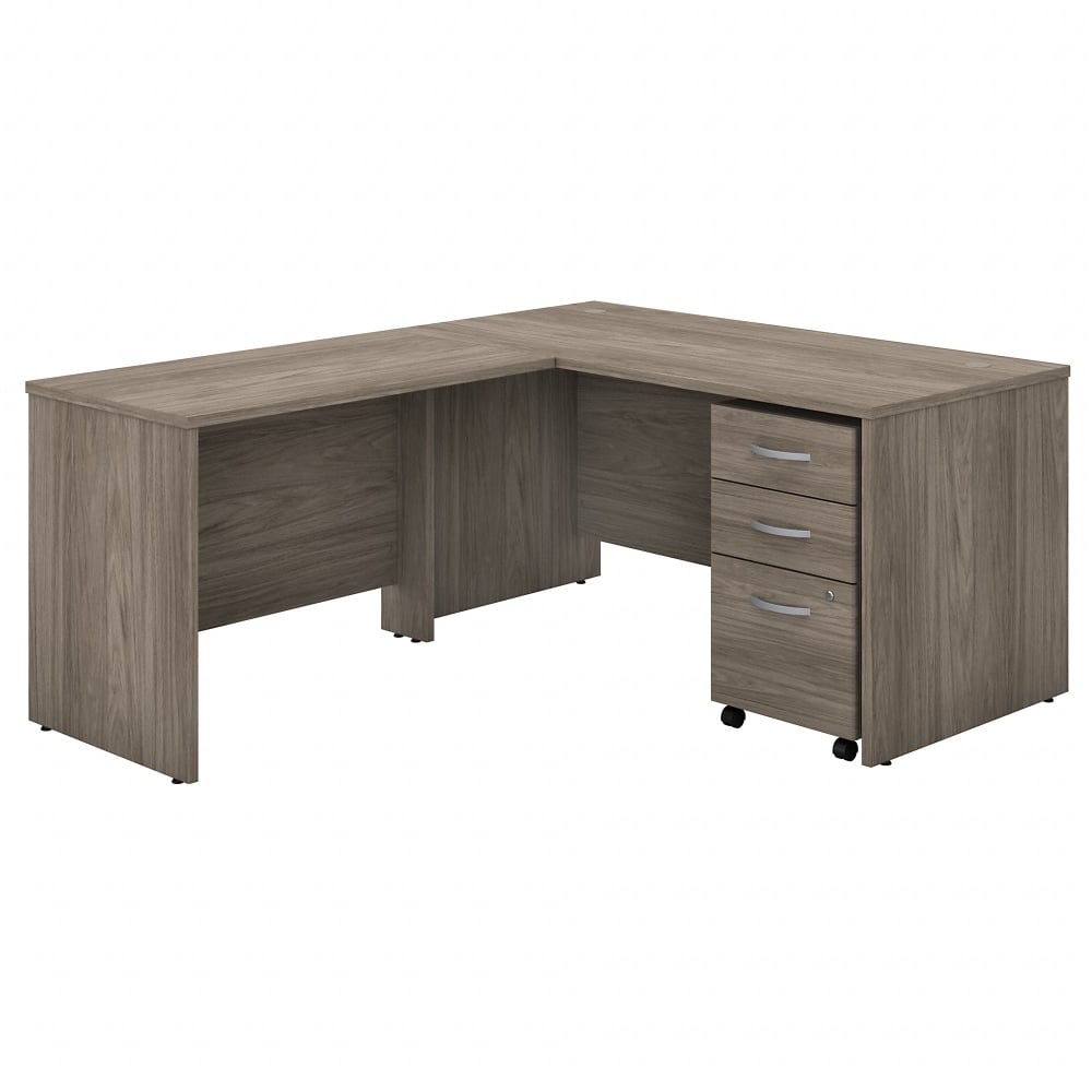 Bush Business Furniture Studio C 60inW L-Shaped Corner Desk With Mobile File Cabinet With Return, Modern Hickory, Standard Delivery MPN:STC008MHSU