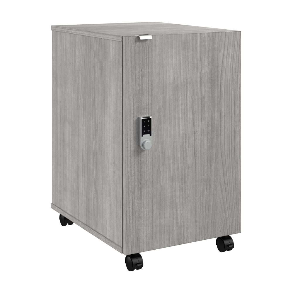 Bush Business Furniture Assure Mobile File Cabinet with Drawer, Door, and Keypad Lock, Platinum Gray, Standard Delivery MPN:AUS116PGSU