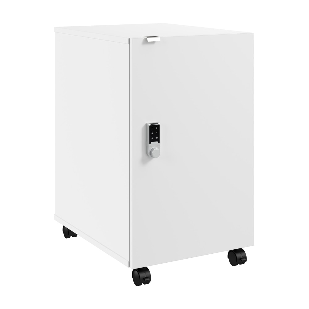 Bush Business Furniture Assure Mobile File Cabinet with Drawer, Door, and Keypad Lock, White, Standard Delivery MPN:AUS116WHSU