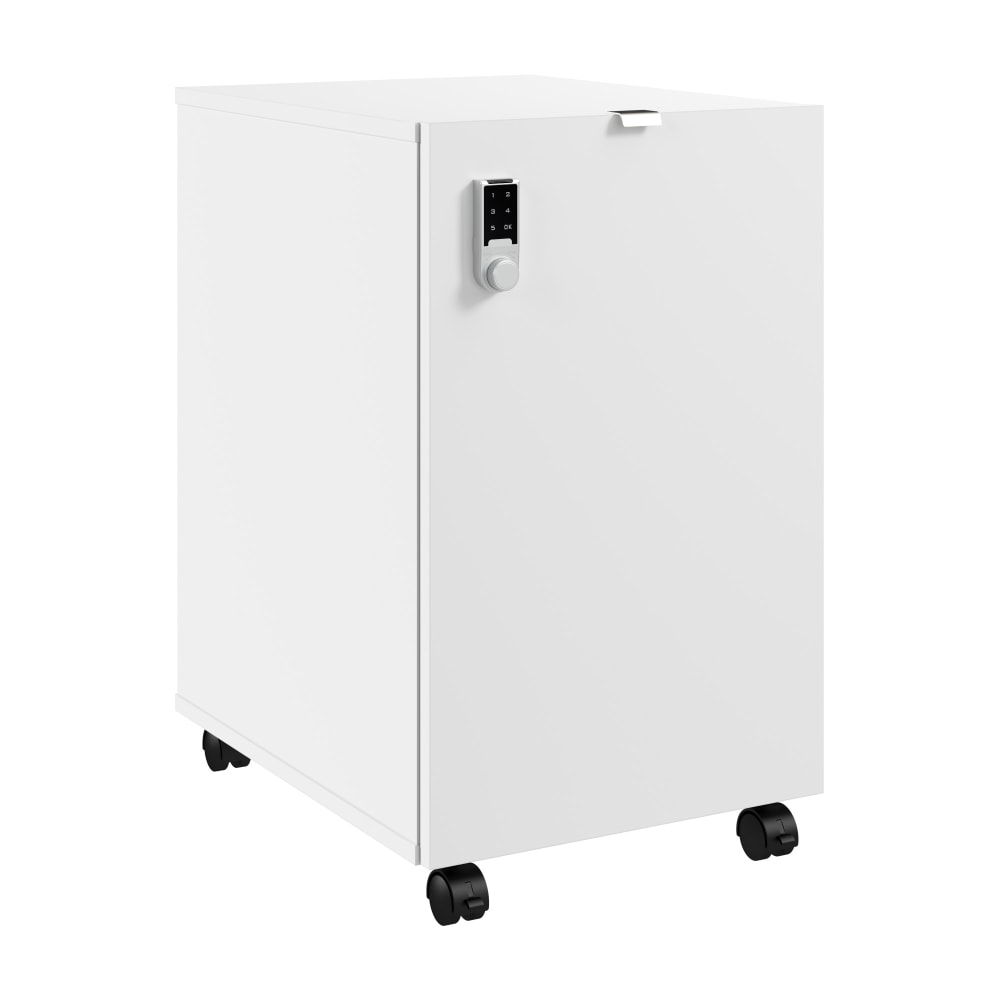 Bush Business Furniture Assure Mobile File Cabinet with Drawers and Keypad Lock, White, Standard Delivery MPN:AUS216WHSU