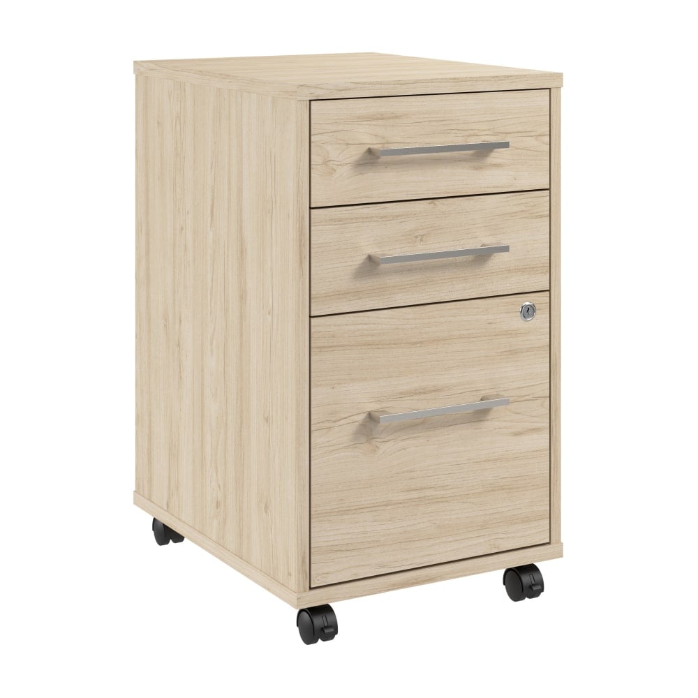 Bush Business Furniture Hustle 3-Drawer Mobile File Cabinet, Natural Elm, Standard Delivery MPN:HUF116NE