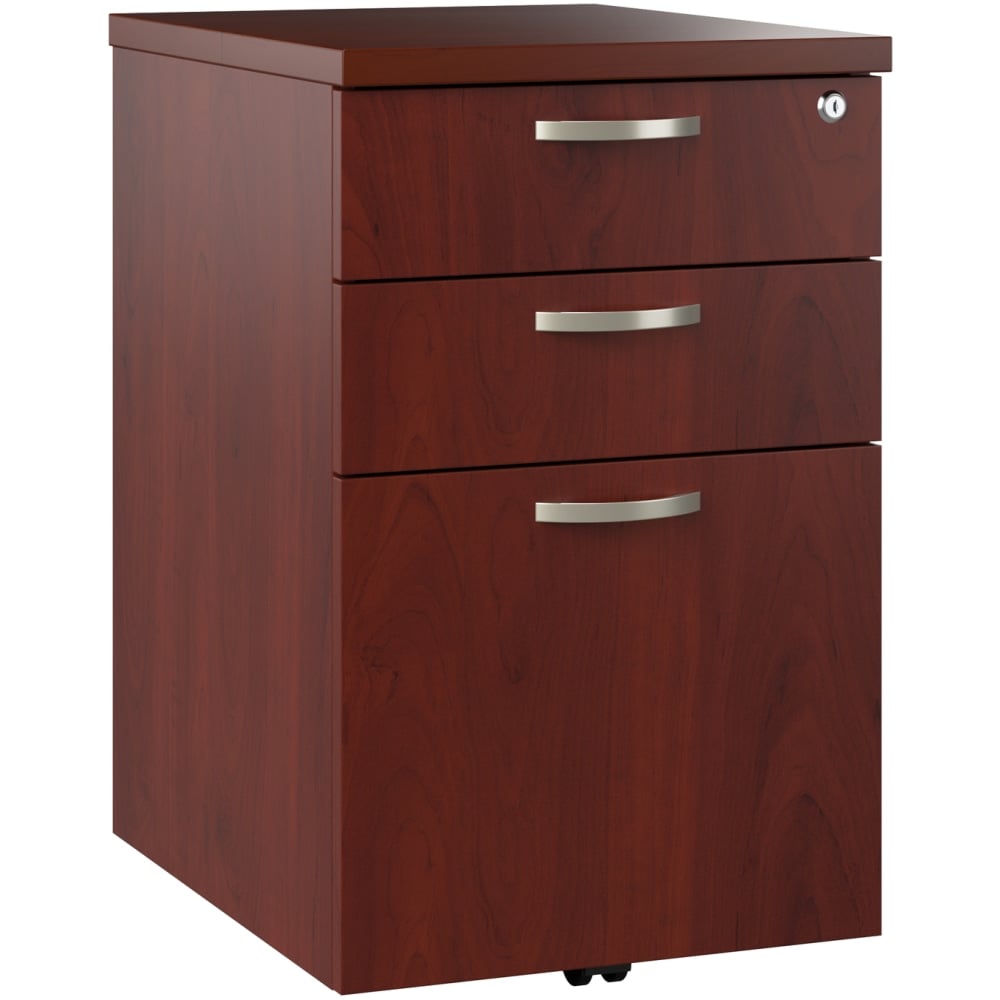Bush Business Furniture Office In An Hour 16inD Vertical 3-Drawer Mobile File Cabinet, Hansen Cherry, Delivery MPN:WC36453-03