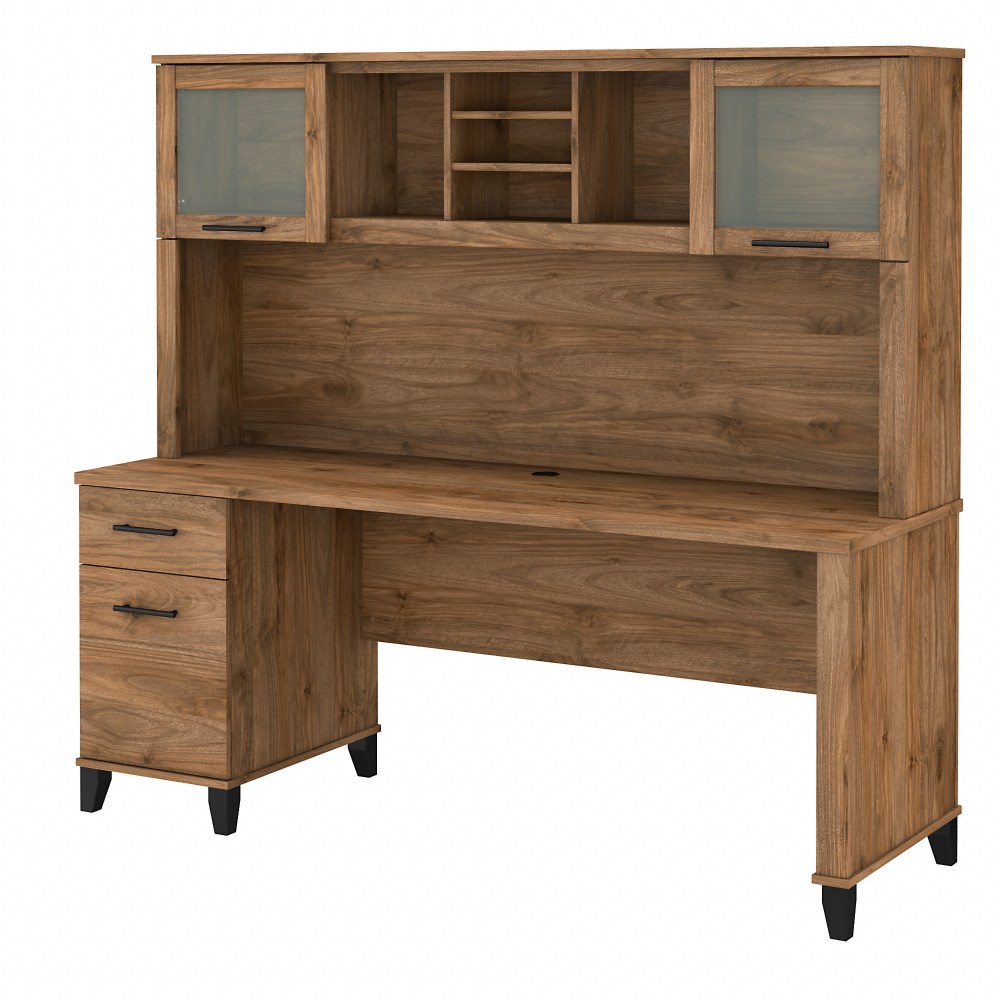 Bush Home Somerset 72inW Office Desk With Hutch, Fresh Walnut, Standard Delivery MPN:SET018FW
