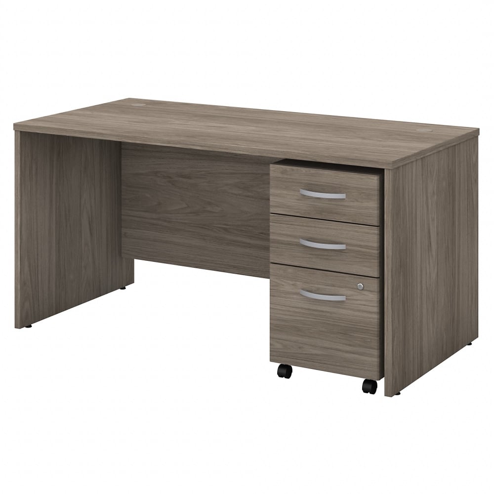 Bush Business Furniture Studio C 60inW Office Computer Desk With Mobile File Cabinet, Modern Hickory, Standard Delivery MPN:STC014MHSU