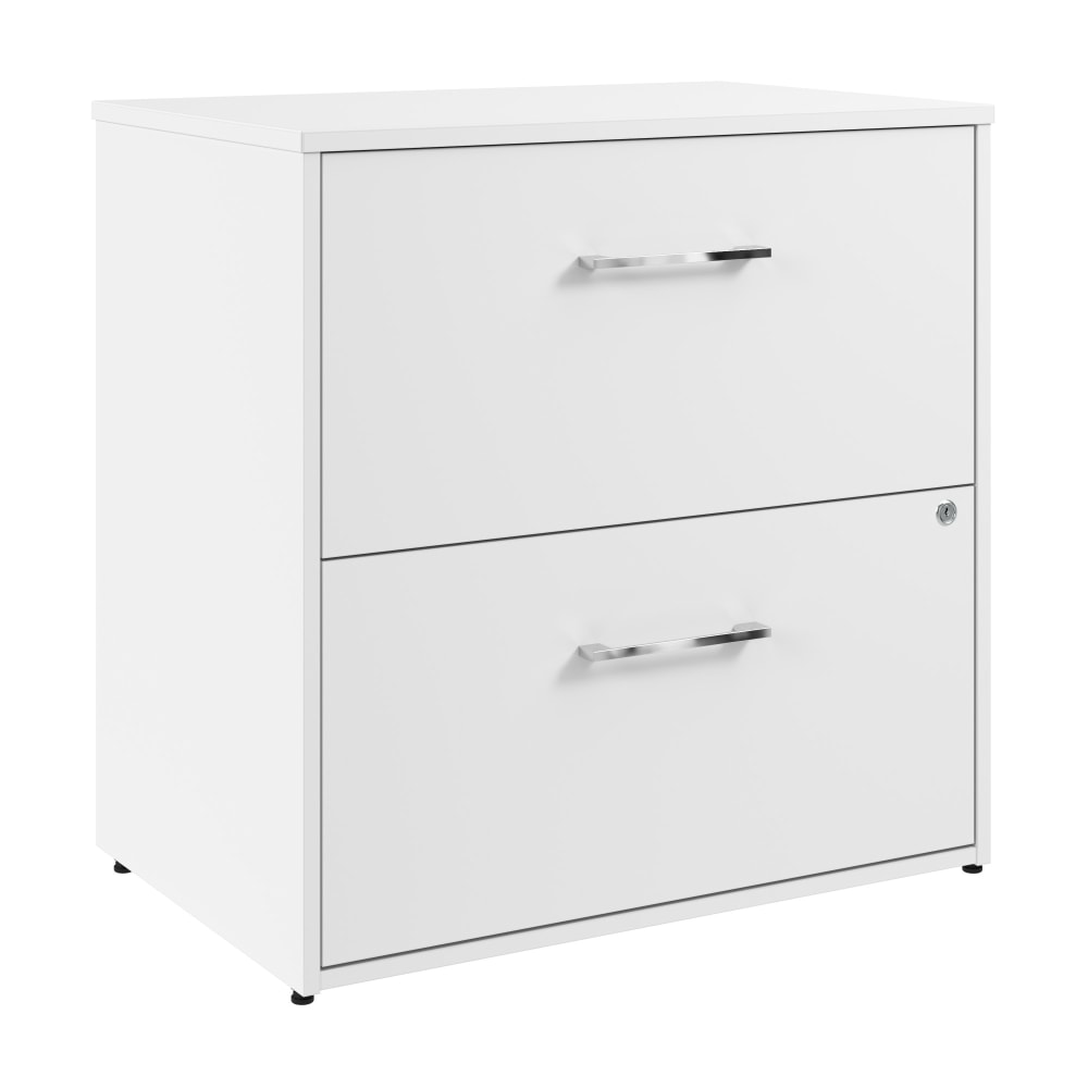 Bush Business Furniture Hustle 29-11/16inW x 19-5/8inD Lateral 2-Drawer File Cabinet, White, Standard Delivery MPN:HUF130WH