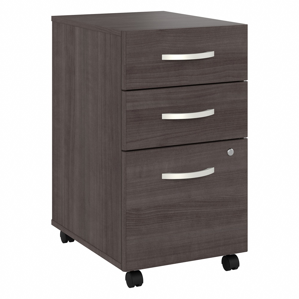 Bush Business Furniture Hybrid 28inD Vertical 3-Drawer Mobile File Cabinet, Storm Gray, Delivery MPN:HYF216SGSU-Z