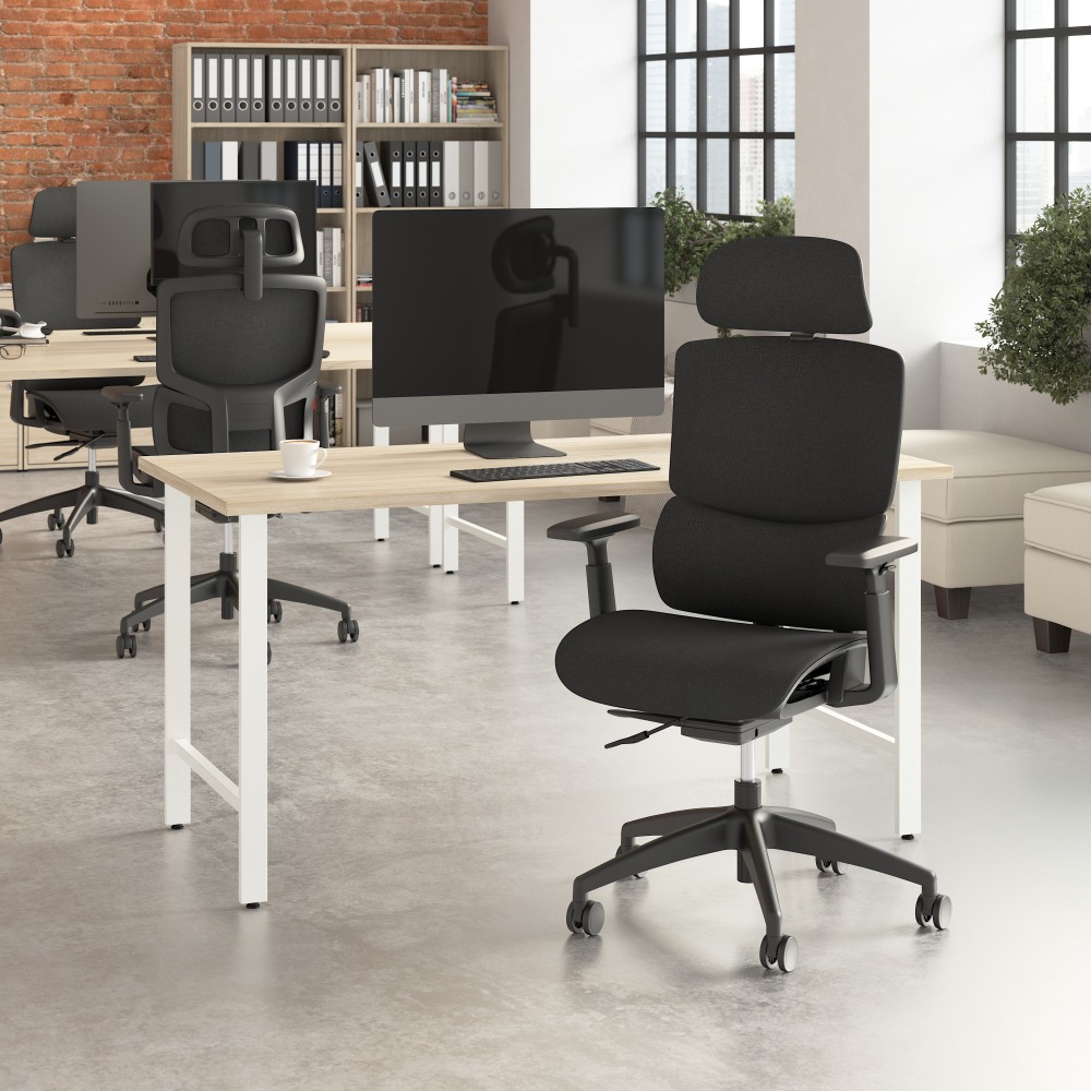 Bush Business Furniture Align Fabric High Back Ergonomic Office Chair with Lumbar Support, Black Nylon Mesh, Standard Deliver Service MPN:CH3803BLF-03