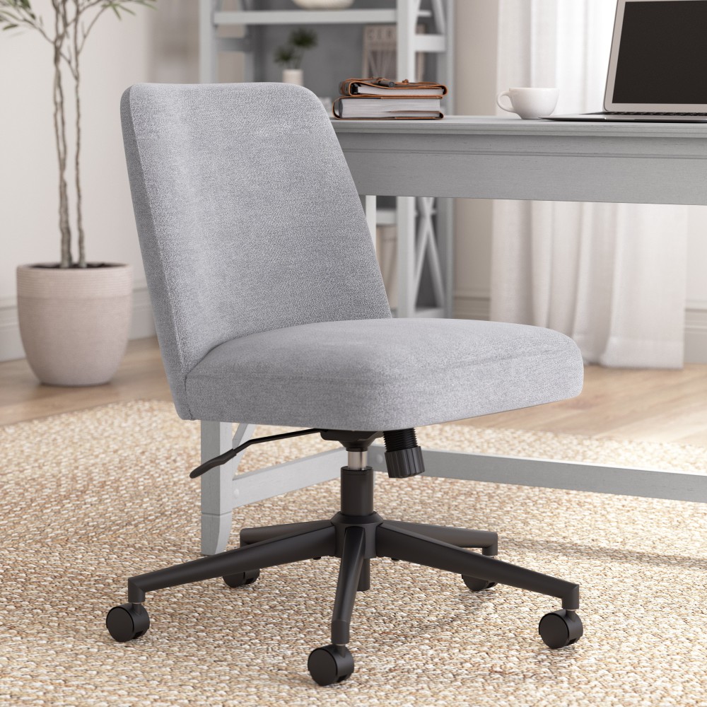 Bush Furniture Serenity Fabric Mid Back Armless Office Chair with Wheels, Cool Gray, Standard Delivery Service MPN:CH4101CGF-03