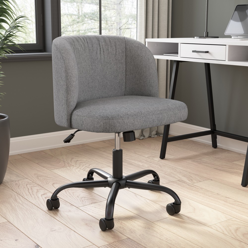 Bush Furniture Pembroke Ergonomic Fabric Armless Mid Back Desk Chair for Home Office, Warm Gray Fabric, Standard Delivery MPN:CH4301WGF-03