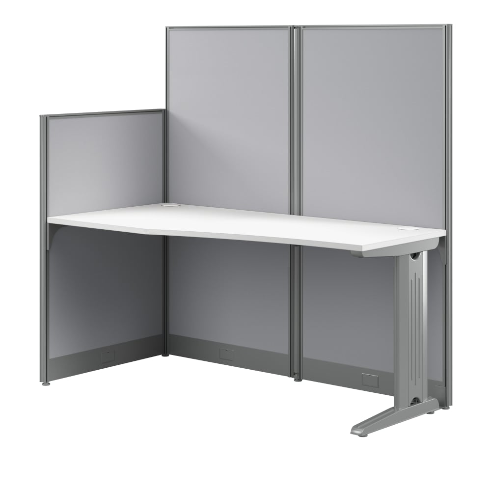 Bush Business Furniture Office in an Hour 65inW x 33inD Straight Cubicle Desk, Pure White, Standard Delivery MPN:WC36192-03K