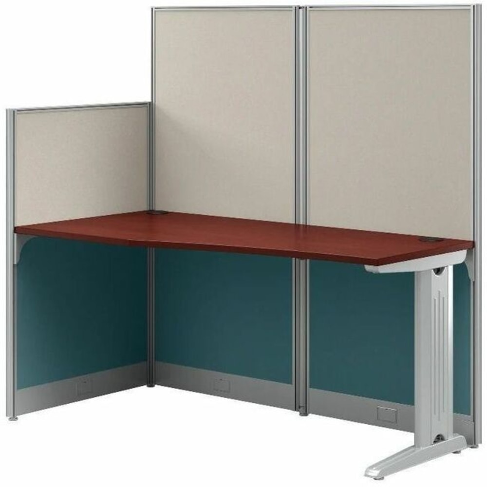 Bush Business Furniture Office in an Hour 65inW x 33inD Straight Cubicle Desk, Hansen Cherry, Standard Delivery MPN:WC36492-03K