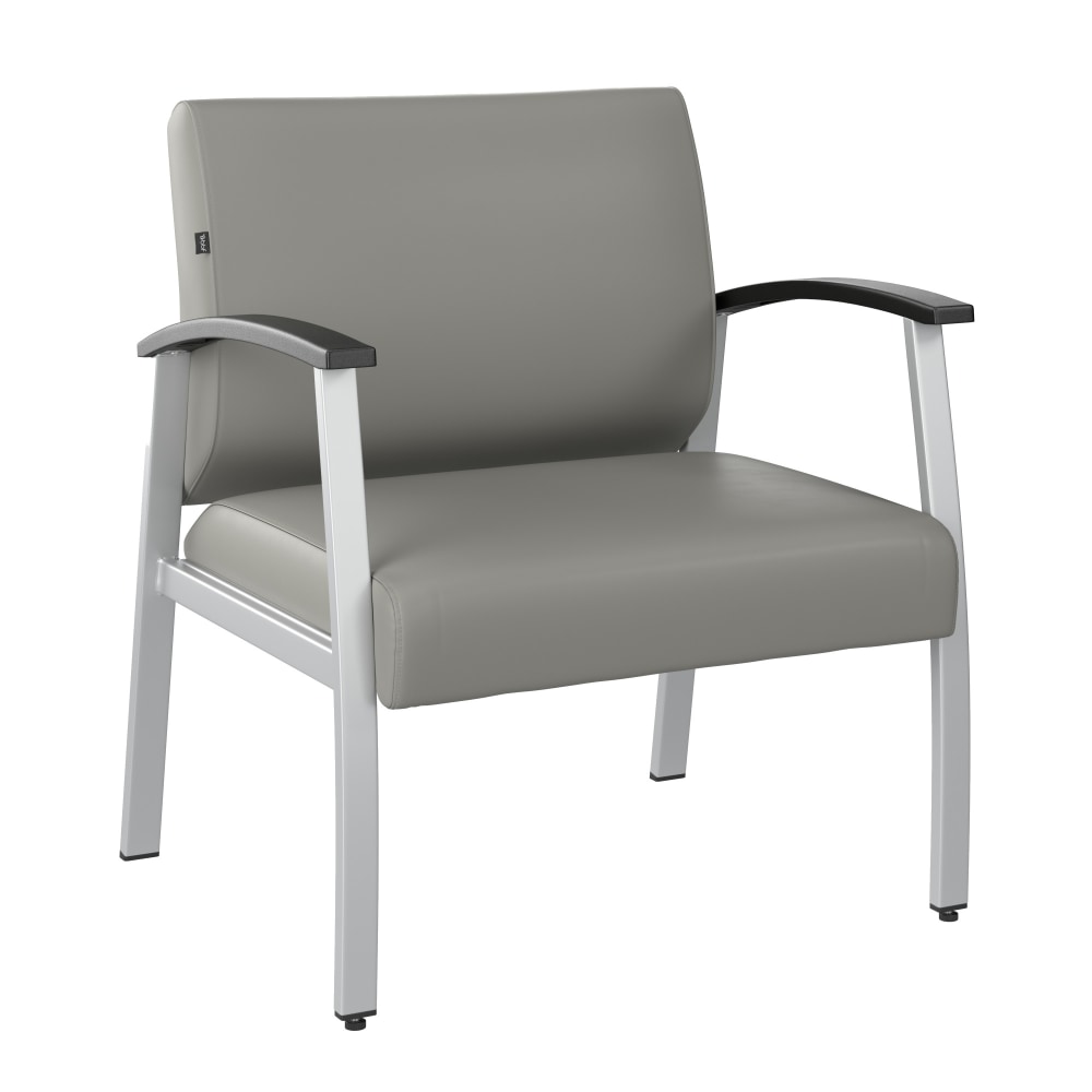 Bush Business Furniture Arrive Bariatric Waiting Room Guest Chair With Arms, Light Gray, Standard Delivery MPN:CH3902GVL-03
