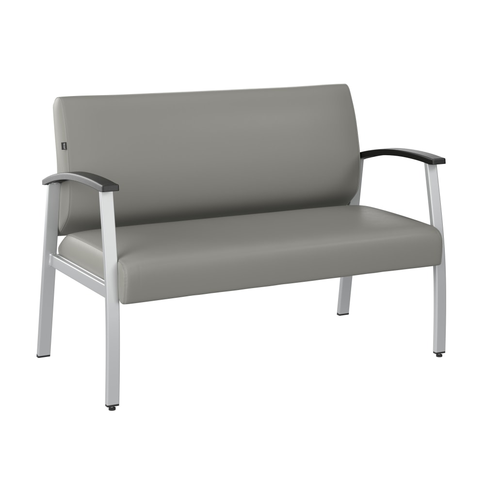 Bush Business Furniture Arrive Waiting Room Loveseat With Arms, Light Gray, Standard Delivery MPN:CH3903GVL-03