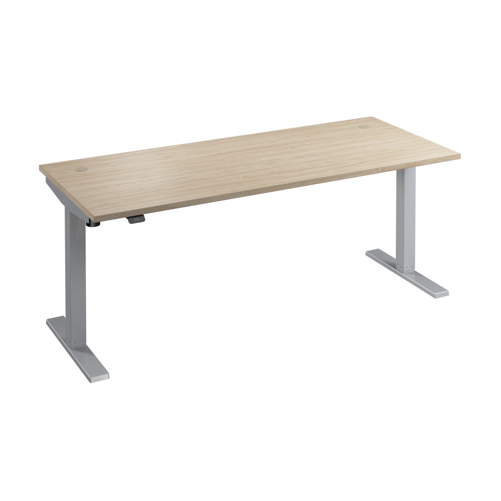 Move 40 Series by Bush Business Furniture 72inW Electric Height-Adjustable Standing Desk, Natural Elm/Cool Gray Metallic MPN:M4S7230NESK