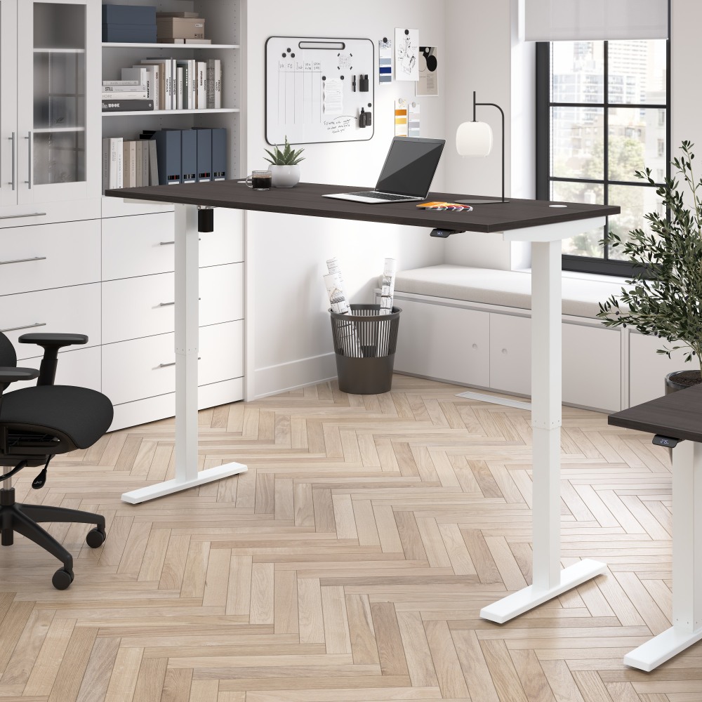 Bush Business Furniture Move 40 Series 72inW x 30inD Electric Height Adjustable Standing Desk, Storm Gray/White Powder Coat, Standard Delivery MPN:M4S7230SGWK