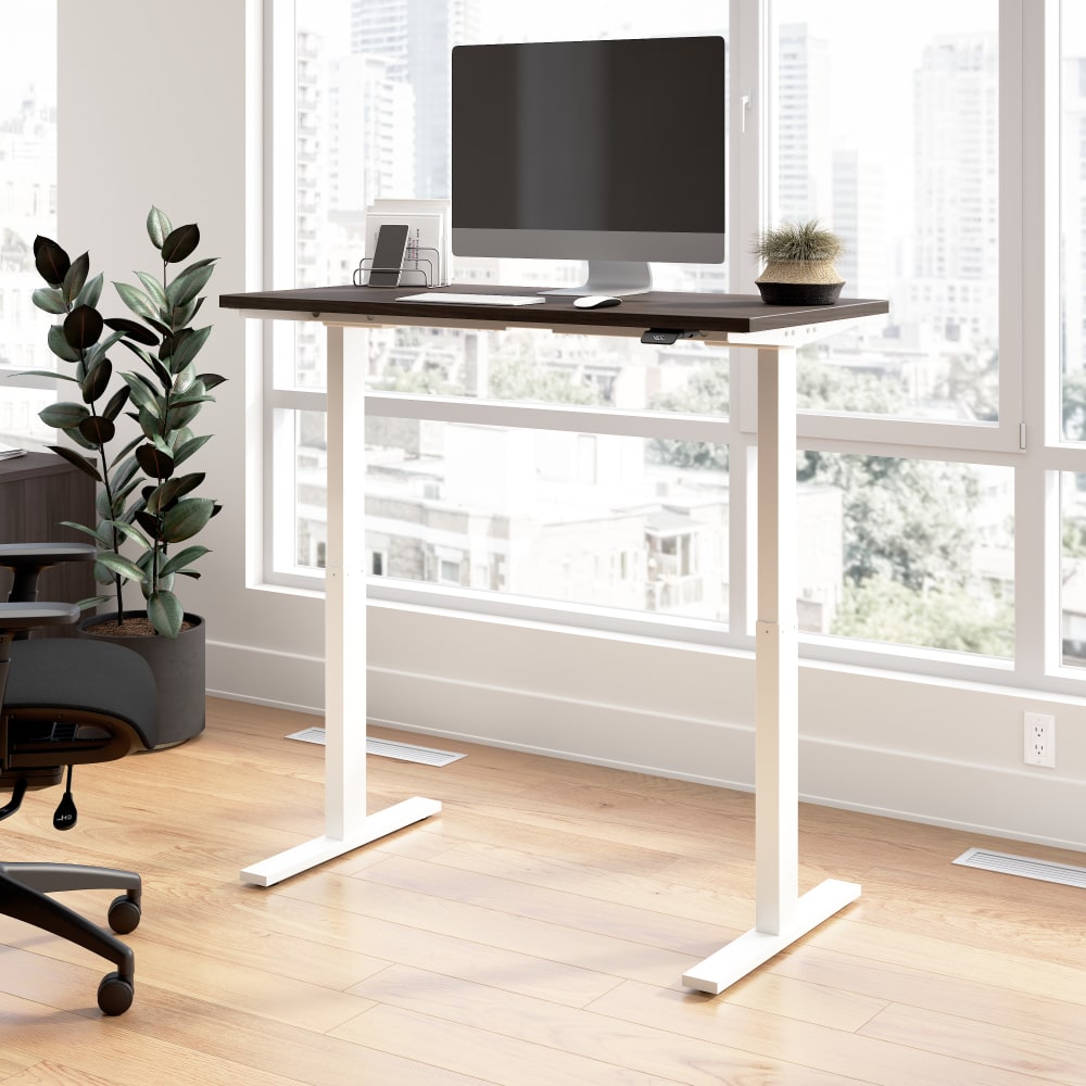 Bush Business Furniture Move 60 Series 48inW x 24inD Electric Height Adjustable Standing Desk, Storm Gray/White Powder Coat, Standard Delivery MPN:M6S4824SGWK