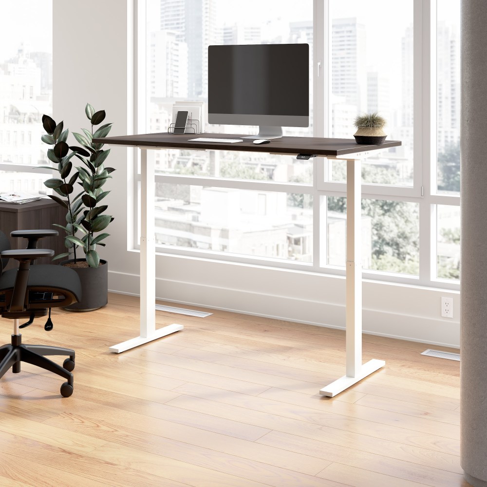 Bush Business Furniture Move 60 Series 60inW x 30inD Electric Height Adjustable Standing Desk, Storm Gray/White Powder Coat, Standard Delivery MPN:M6S6030SGWK