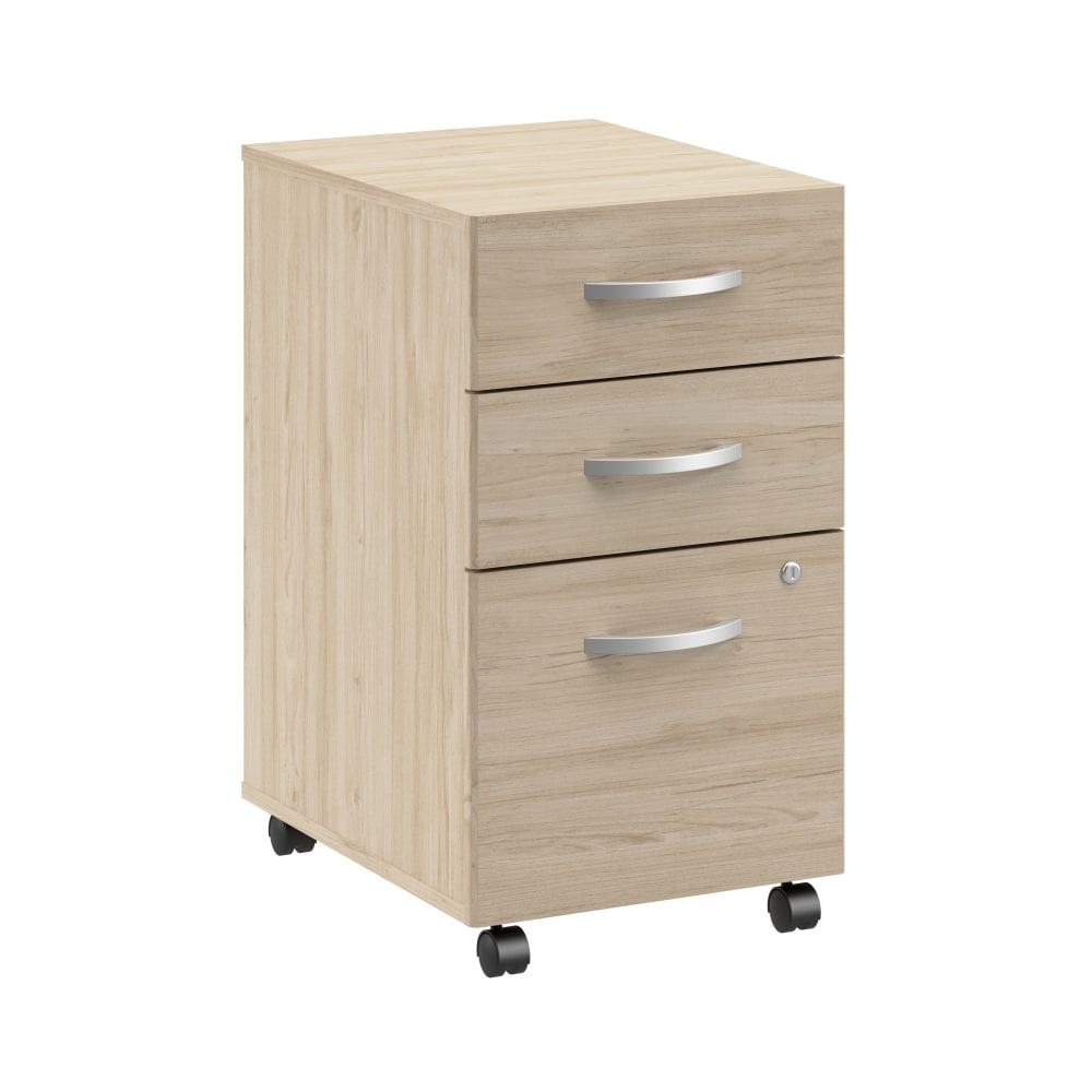 Bush Business Furniture Arrive 16inW 3 Drawer Mobile File Cabinet - Assembled, Natural Elm, Standard Delivery MPN:ARF116NE-Z