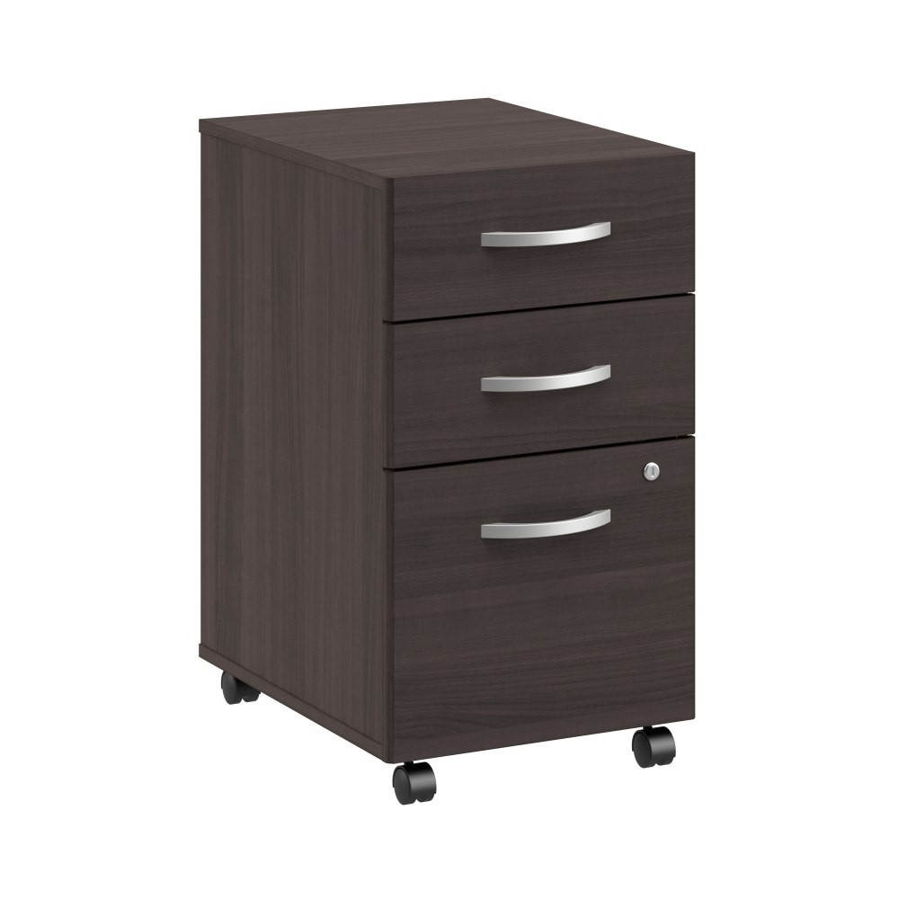 Bush Business Furniture Arrive 16inW 3 Drawer Mobile File Cabinet - Assembled, Storm Gray, Standard Delivery MPN:ARF116SG-Z