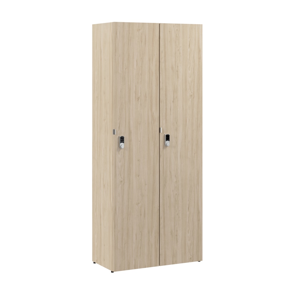 Bush Business Furniture Assure Single Tier 2 Door Storage Locker with Keypad Locks, Natural Elm, Standard Delivery MPN:AUS230NEK