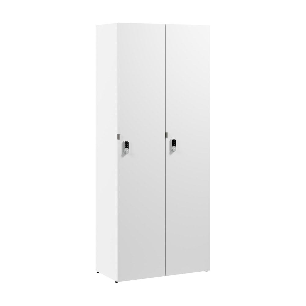 Bush Business Furniture Assure Single Tier 2 Door Storage Locker with Keypad Locks, White, Standard Delivery MPN:AUS230WHK