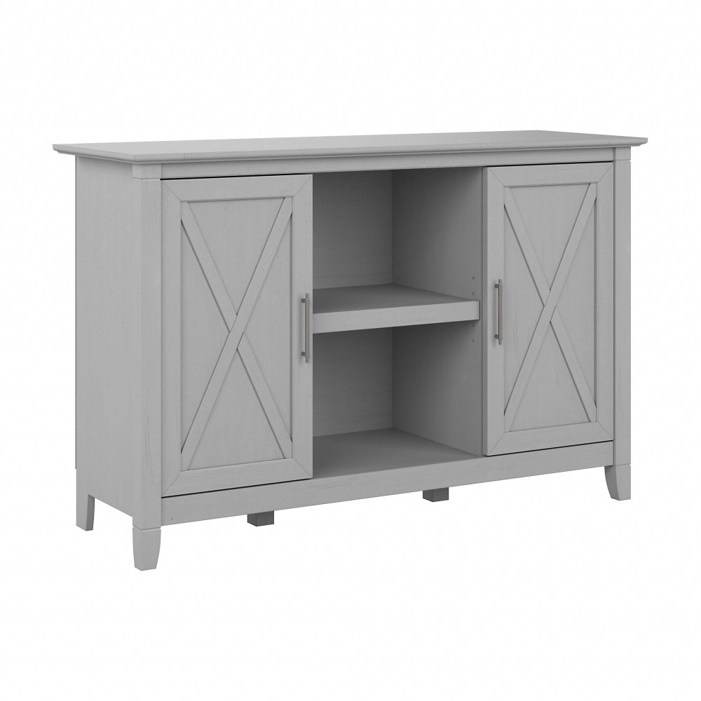 Bush Furniture Key West 47inW Accent Cabinet With Doors, Cape Cod Gray, Standard Delivery MPN:KWS146CG-03