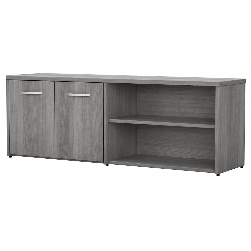 Bush Business Furniture Studio C 60inW Low Storage Cabinet With Doors And Shelves, Platinum Gray, Standard Delivery MPN:SCS160PG