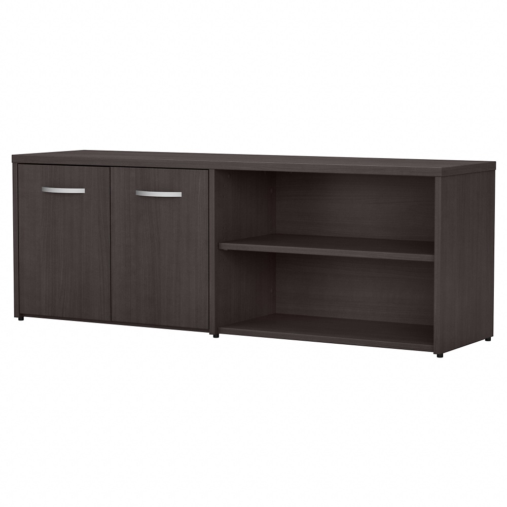 Bush Business Furniture Studio C 60inW Low Storage Cabinet With Doors And Shelves, Storm Gray, Standard Delivery MPN:SCS160SG