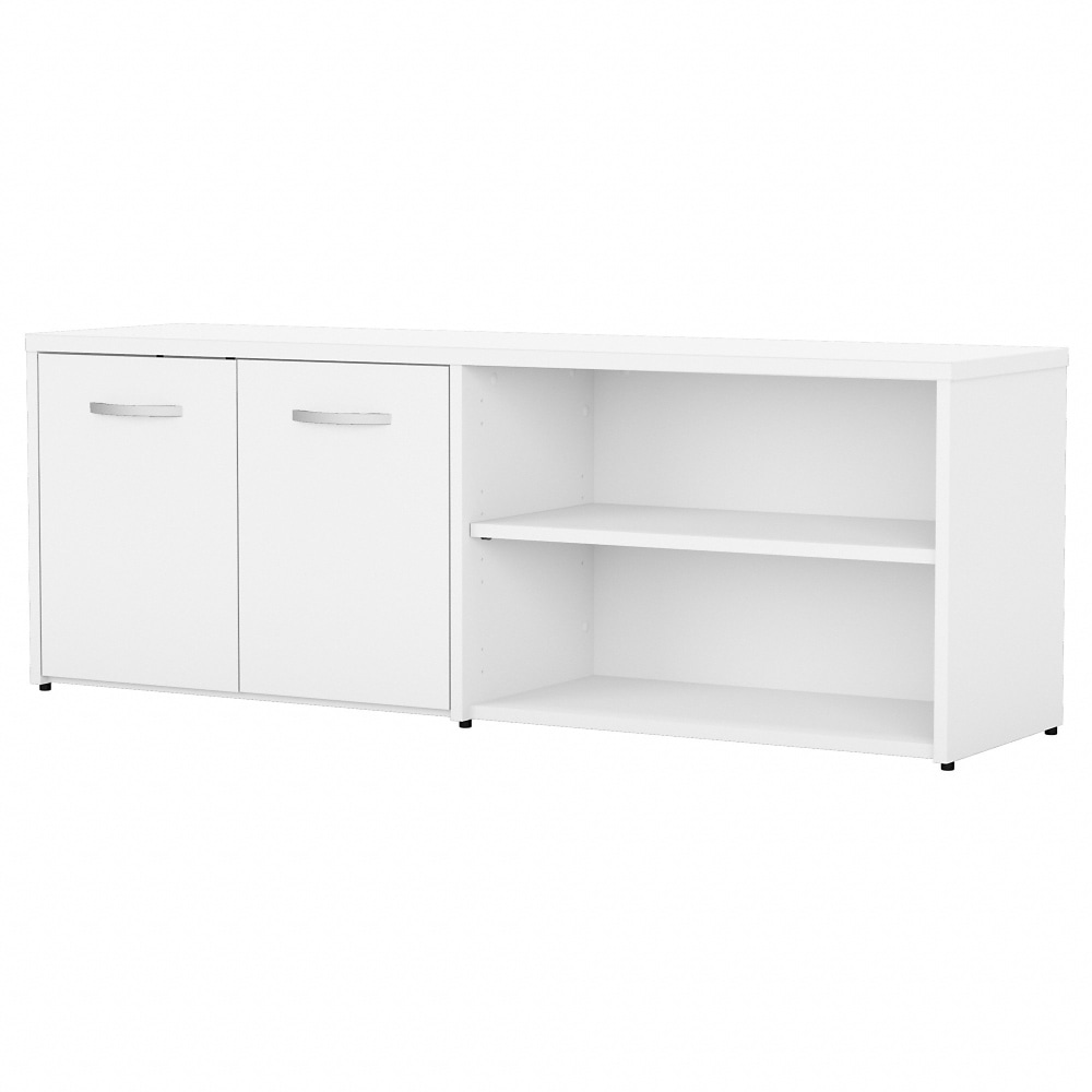 Bush Business Furniture Studio C 60inW Low Storage Cabinet With Doors And Shelves, White, Standard Delivery MPN:SCS160WH