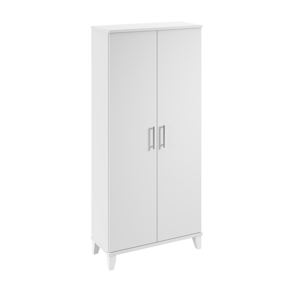 Bush Furniture Somerset Tall Storage Cabinet With Doors And Shelves, White, Standard Delivery MPN:STS165WH