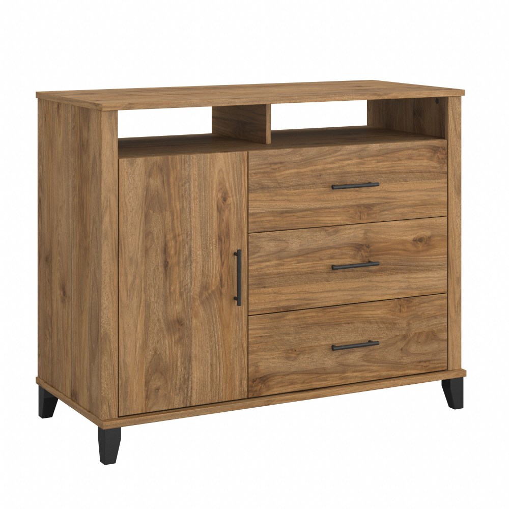 Bush Furniture Somerset Tall Sideboard Buffet Cabinet, Fresh Walnut, Standard Delivery MPN:STV148FWK-Z1