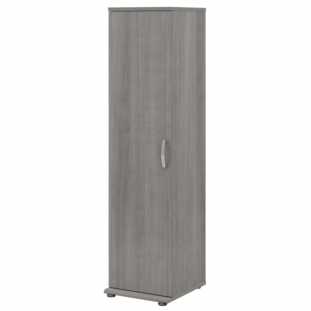Bush Business Furniture Universal Tall Narrow Storage Cabinet With Door And Shelves, Platinum Gray, Standard Delivery MPN:UNS116PG