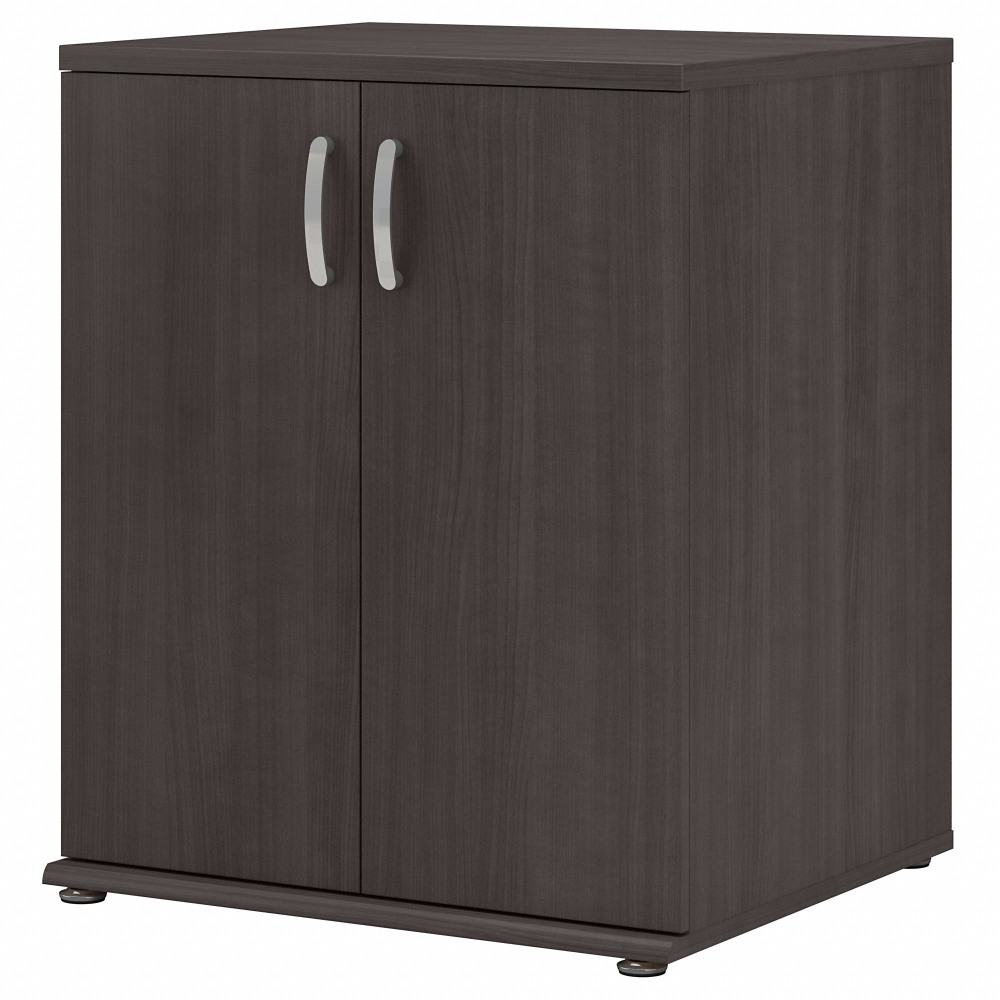 Bush Business Furniture Universal Floor Storage Cabinet With Doors And Shelves, Storm Gray, Standard Delivery MPN:UNS128SG