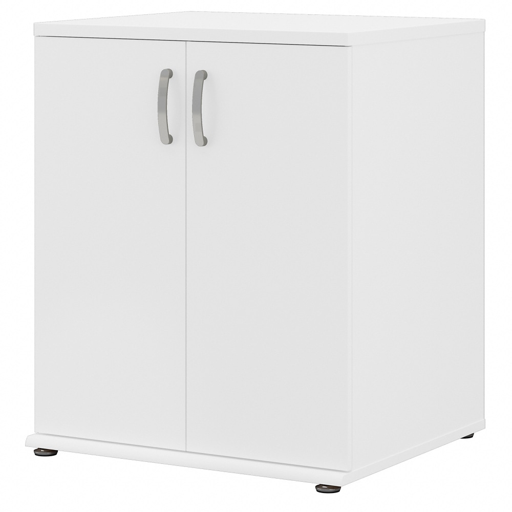 Bush Business Furniture Universal Floor Storage Cabinet With Doors And Shelves, White, Standard Delivery MPN:UNS128WH