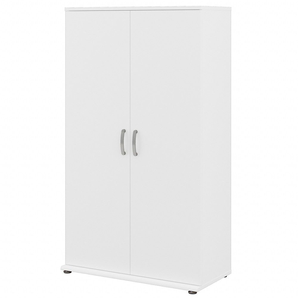 Bush Business Furniture Universal Tall Storage Cabinet With Doors And Shelves, White, Standard Delivery MPN:UNS136WHK