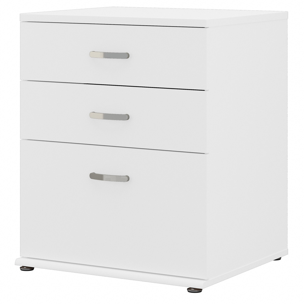 Bush Business Furniture Universal Floor Storage Cabinet With Drawers, White, Standard Delivery MPN:UNS328WH