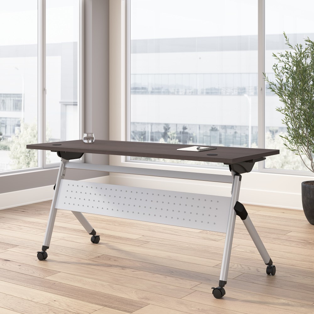 Bush Business Furniture Envision 60inW Folding Training Table, Storm Gray/Cool Gray Metallic, Standard Delivery MPN:NVW160SGK