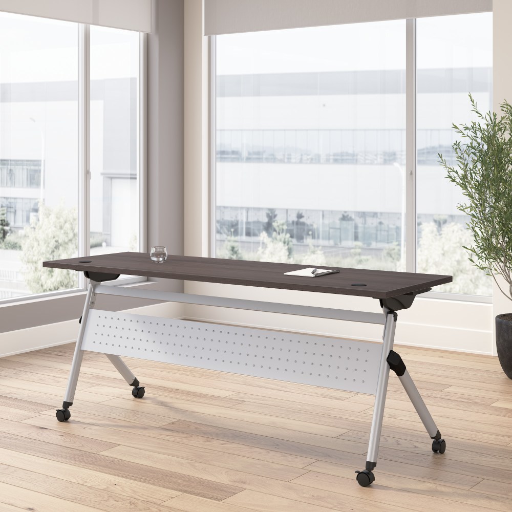 Bush Business Furniture Envision 72inW Folding Training Table, Storm Gray/Cool Gray Metallic, Standard Delivery MPN:NVW172SGK