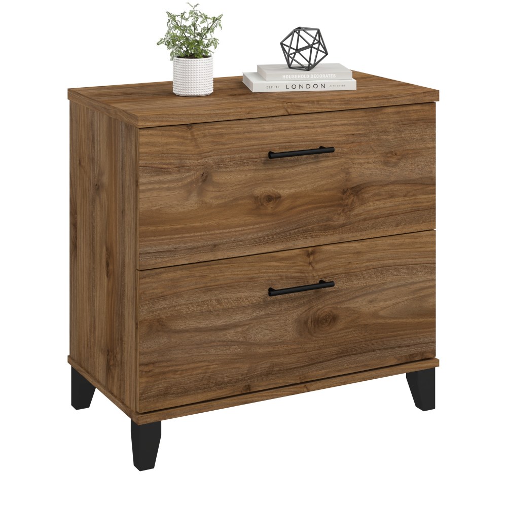 Bush Home Somerset 2 Drawer Lateral File Cabinet, Fresh Walnut, Standard Delivery MPN:WC81380