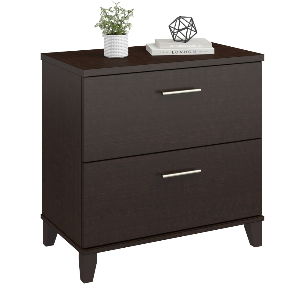 Bush Home Somerset 2 Drawer Lateral File Cabinet, Mocha Cherry, Standard Delivery MPN:WC81880