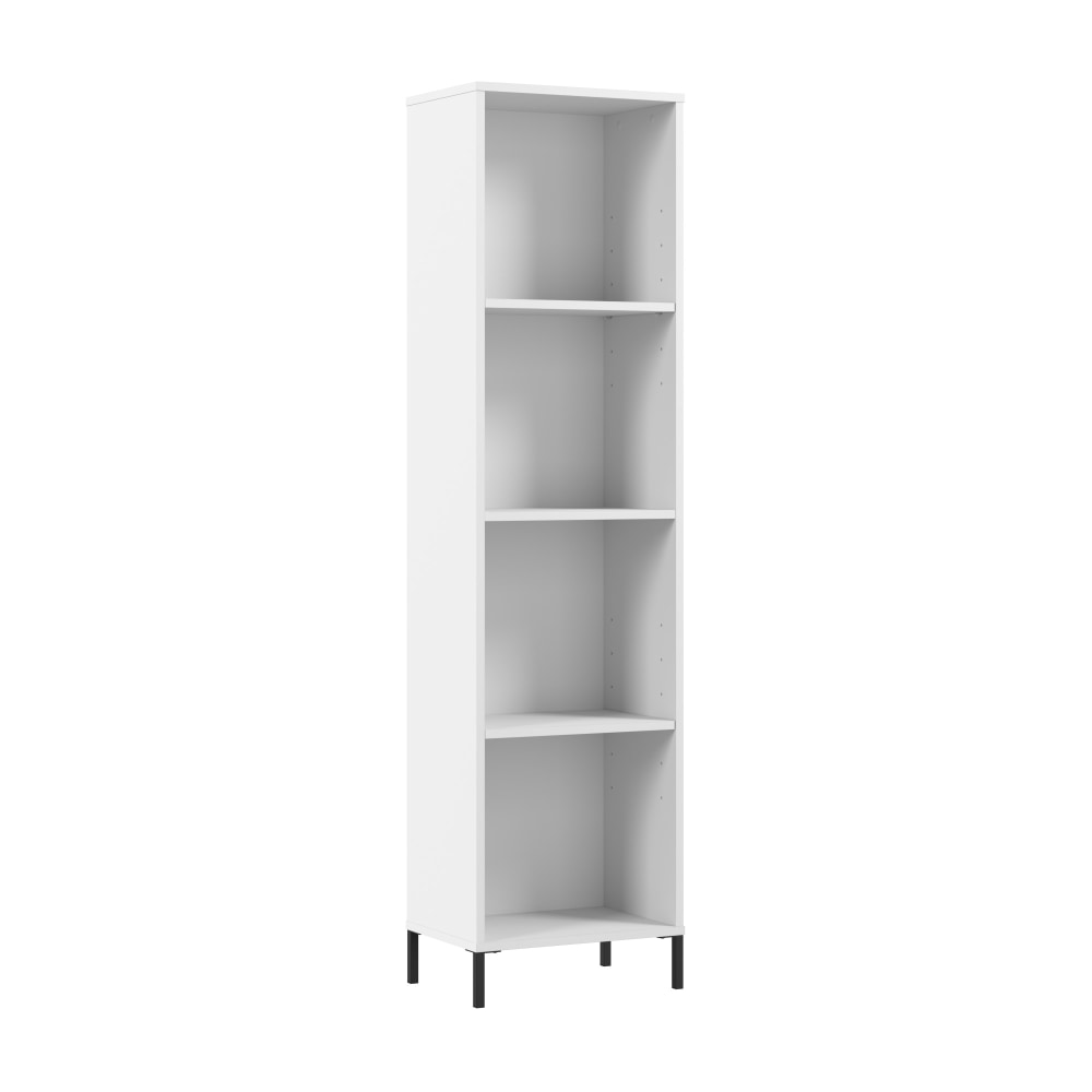 Bush Furniture Essence 65inH Narrow Bookcase, White, Standard Delivery MPN:ESB117WH
