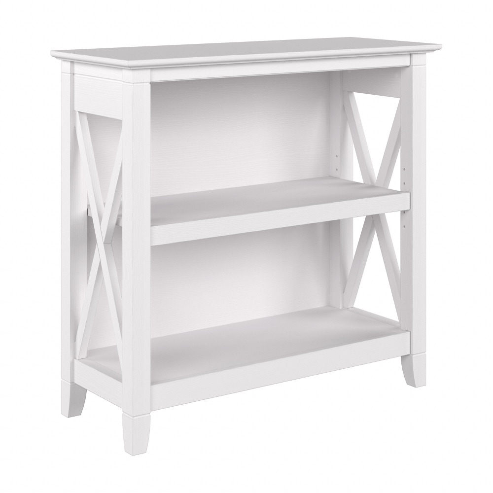 Bush Furniture Key West Small 30inH 2-Shelf Bookcase, Pure White Oak, Standard Delivery MPN:KWB124WT-03