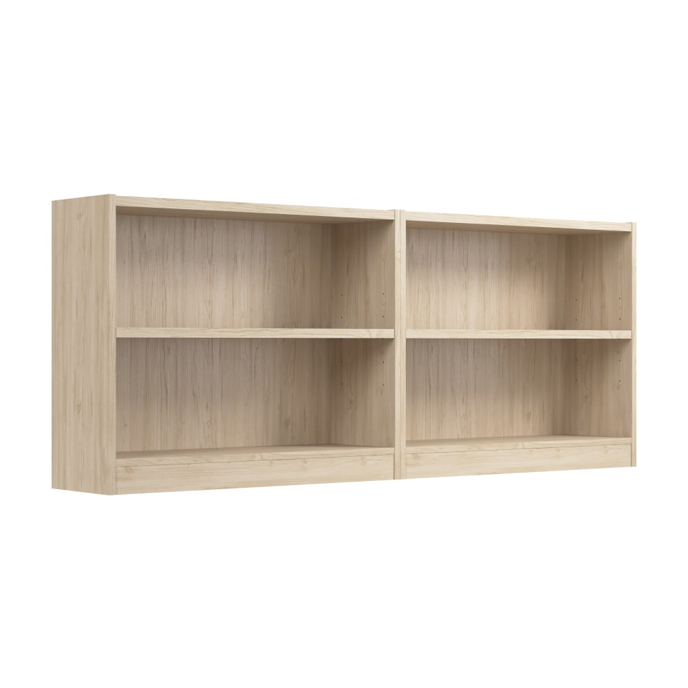 Bush Furniture 30inH Universal Small 2 Shelf Bookcase - Set of 2, Natural Elm, Standard Delivery MPN:UB001NE
