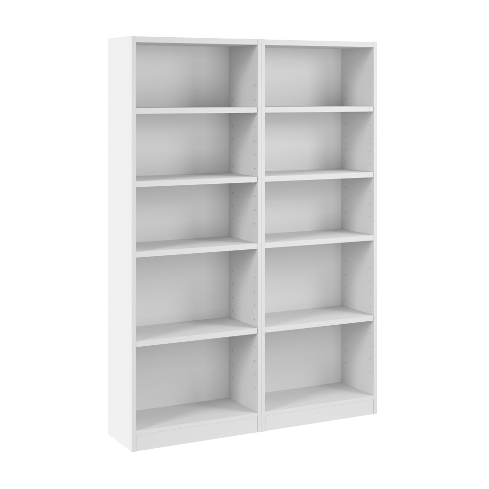Bush Furniture Universal 71inH Tall 5 Shelf Bookcase, White, Standard Delivery MPN:UB006WH