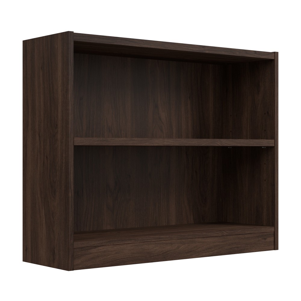 Bush Furniture Universal Small 30inH 2 Shelf Bookcase, Black Walnut, Standard Delivery MPN:WL12452