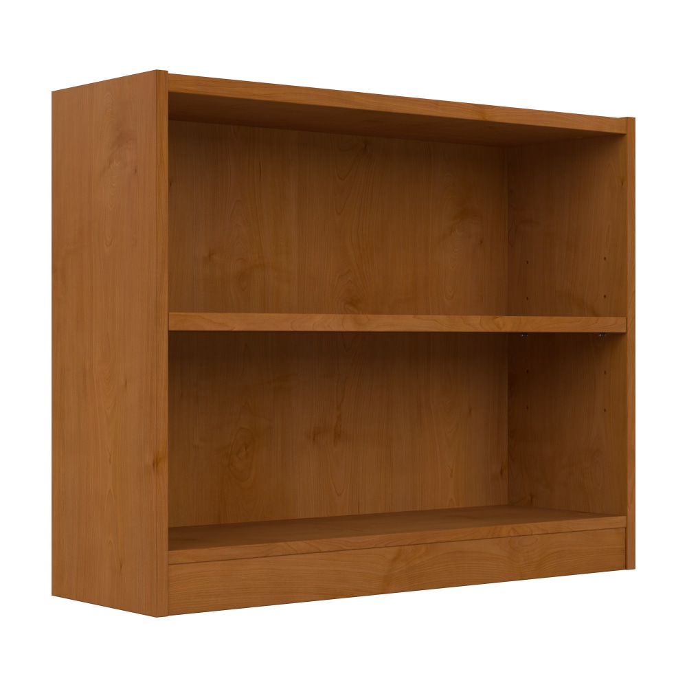 Bush Furniture Universal 30inH 2-Shelf Bookcase, Natural Cherry, Standard Delivery MPN:WL12466