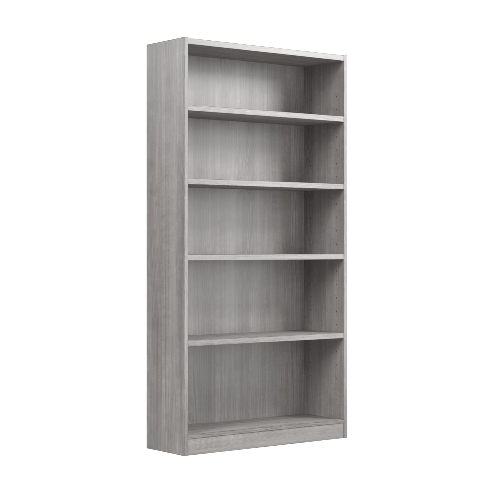 Bush Furniture 72inH Universal Tall 5 Shelf Bookcase, Platinum Gray, Standard Delivery MPN:WL12478
