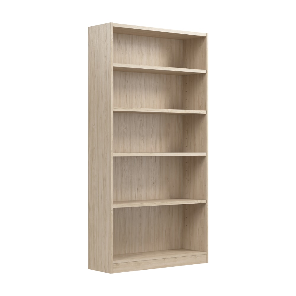 Bush Furniture 72inH Universal Tall 5 Shelf Bookcase, Natural Elm, Standard Delivery MPN:WL12479